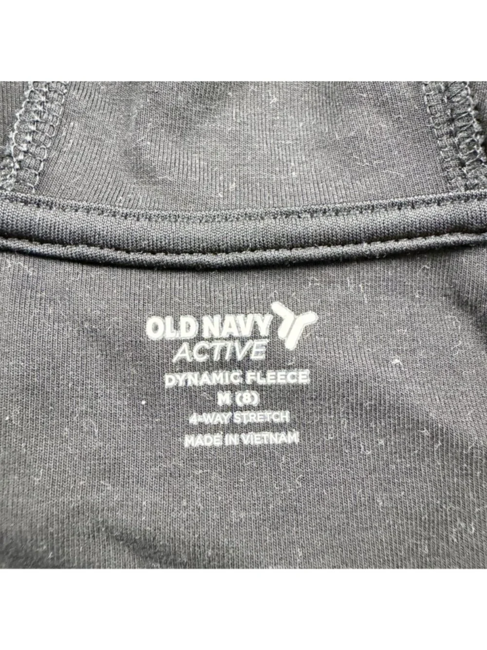 Old Navy Active Black Dynamic Fleece Full Zip Hoodie Jacket M 8